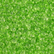 Dvoudírkový rokajl - SuperDuo® - 12,5g - barva 5325544 - zelená