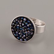 Prsten pro Crystal Rocks 15mm - rhodium