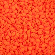 Dvoudírkový rokajl - SuperDuo® - 12,5g - NEON - oranžová