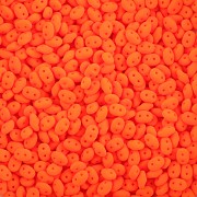 Dvoudírkový rokajl - SuperDuo® - 12,5g - NEON - oranžová