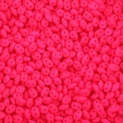 Dvoudírkový rokajl - SuperDuo® - 12,5g - NEON - růžová