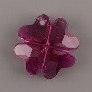 Swarovski Elements přívěsky 6764 - Čtyřlístek - Fuchsia - 23mm