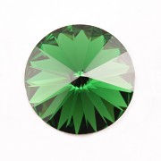 Swarovski Elements Rivoli 1122 – Dark Moss Green Foiled - 12mm