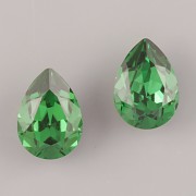 Slzička Swarovski Elements 4320 - Dark Moss Green Foiled - 14mm