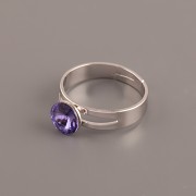 Prsten DĚTSKÝ k nalepení Rivoli Swarovski 6mm - rhodiováno
