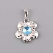 Filigránový přívěsek Květinka pro Rivoli Swarovski Elements 6mm - rhodiováno