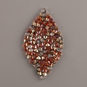 LIST Crystal Rocks Swarovski Elements - Red Magma + MLG