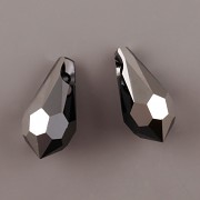 Swarovski Elements přívěsky 6000 – Tear Drop – Jet Hematite - 13mm