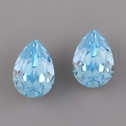 Slzička Swarovski Elements 4320 - Aquamarine Foiled 14mm