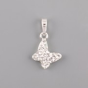 Přívěsek MOTÝLEČEK se Swarovski Elements 8mm - Crystal - Ag925