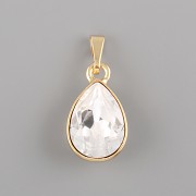 Přívěsek S OBRUBOU pro Slzičku Swarovski Elements 14mm - pozlaceno