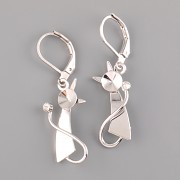 Náušnice TULÍCÍ SE KOČIČKY pro RIVOLI Swarovski Elements 6mm