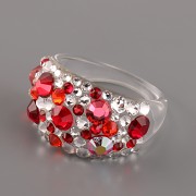 Prsten BUBBLE s kamínky Swarovski Elements - Light Siam 50