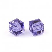 Korálky Swarovski Elements – kostička 5601 – Tanzanite – 6mm