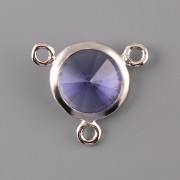 OKATÁ Rivoli Swarovski Elements - Tanzanite - 3 očka - 10mm