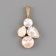 Přívěsek SE SLZIČKAMI pro Rivoli Swarovski Elements - pozlaceno