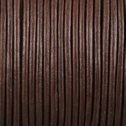 Kožená šňůrka kulatá - hnědá 2mm - metr