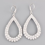 Náušnice LADY GAGA s kamínky Swarovski Elements - rhodium