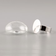 Skleněná bublina HŘÍBEČEK 27mm - prsten