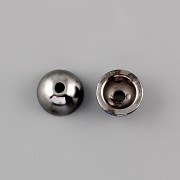 Kaplík půlkulatý hladký 8mm - gunmetal - plast