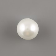 Hlavička PANENKY - perla bílá 12mm