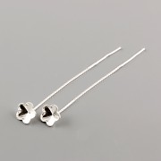 Náušnice řetízkové pro Flower 4744 Swarovski Elements - Ag925
