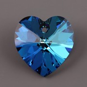 Swarovski Elements přívěsky 6228 – Srdce – Bermuda Blue – 10mm