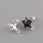 Puzety S OČKEM - pro Star Fancy Swarovski Elements 4745 - Ag925 rhodium