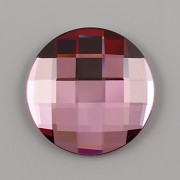Chessboard kulatý Swarovski Elements 2035 – Antique Pink M-F Hotfix - 14mm