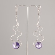 Náušnice MELODY DUO pro Rivoli Swarovski Elements 12 - rhodium