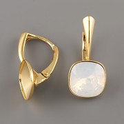 Náušnice II - pro čtvereček Swarovski Elements 4470 rovný - 10mm - Ag925 pozlacené