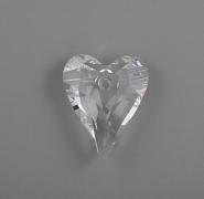 Swarovski Elements přívěsky 6240 – Srdce divoké – Crystal – 17mm