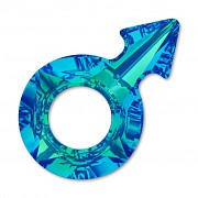 Swarovski Elements 4878 – Male Symbol – Bermuda Blue – 30mm
