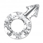 Swarovski Elements 4878 – Male Symbol – Crystal Foiled - 18mm