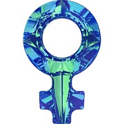 Swarovski Elements 4876 – Female Symbol – Bermuda Blue – 30mm