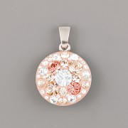 Přívěsek CRAZY MAMA s kamínky Swarovski Elements 18mm - lososový