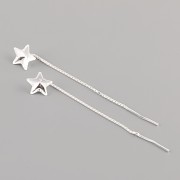 Řetízkové náušnice pro Star Fancy Swarovski Elements 4745 - Ag925