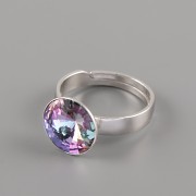 Prsten silný pro Rivoli Swarovski 10mm - stříbro Ag925