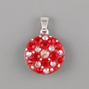 Přívěsek CRAZY MAMA s kamínky Swarovski Elements 18mm - červený