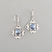 Náušnice FILIP pro RIVOLI Swarovski 8mm - rhodiováno 