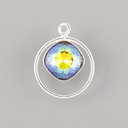 Přívěsek pro ČTVEREČEK V KRUHU 10mm 4470 Swarovski Elements - Ag925