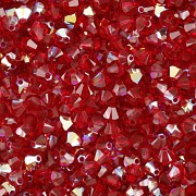 Swarovski Elements korálky XILION 5328 – Sluníčka – Scarlet AB – 3mm