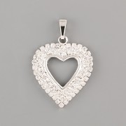 Přívěsek MILUJI TĚ se Swarovski Elements II. jakost - rhodium