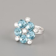 Prsten PARÁDNICE - pro Šatony Swarovski 6mm - rhodium