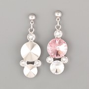 Náušnice HONEY pro Rivoli Swarovski 8 a 12mm - rhodiováno