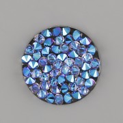 Crystal Rocks Swarovski samolepící - Crystal SHIMMER na černém podkladu - 15mm