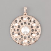 Přívěsek KOLO ŠTĚSTÍ pro Rivoli Swarovski 8mm - růžové zlato