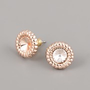 Puzety VĚNEČKOVÉ pro Rivoli Swarovski 6mm - růžové zlato