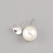 Puzety na perličky 8 až 12mm - rhodiováno