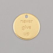 Přívěsek NEVER GIVE UP - NIKDY SE NEVZDÁVEJ - Ag925 pozlaceno